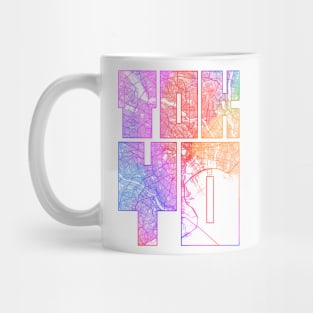 Tokyo, Japan City Map Typography - Colorful Mug